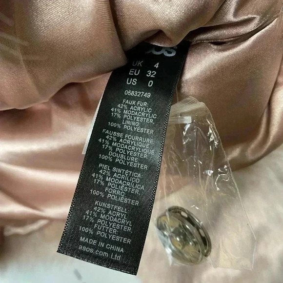 Asos Blush Pink Faux Fur Jacket - Picture 6 of 8